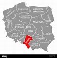 Silesia map hi-res stock photography and images - Alamy