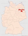 Berlin auf der Deutschlandkarte
