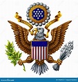 Coat Of Arms Of The United States On A White Background Stock ...