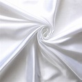 Jubilant Bridal Satin Fabric White, by the yard