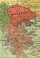Mazedonien Alte Karte