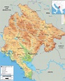 Physical Map of Montenegro - Ezilon Maps