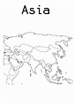 Dibujos de Mapas de Asia y Paises para colorear | Colorear imágenes