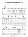 When the Saints Go Marching In - Easy Guitar Sheet Music and Tab with ...