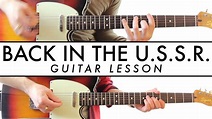 The Beatles - Back In The U.S.S.R. - Guitar Lesson - YouTube
