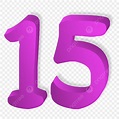 Número 15 3d Color Morado PNG ,dibujos Alfabeto, Fuente, Resumen PNG y ...