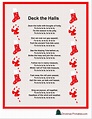 Deck The Halls Printable Lyrics