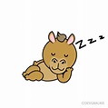 Camello durmiendo Gratis Dibujos Animados Imágene｜Illustoon ES