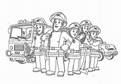 Ausmalbilder Feuerwehrmann Sam - Malvorlagen Kostenlos zum Ausdrucken