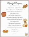 Thanksgiving Prayer for Children (PDF printable)