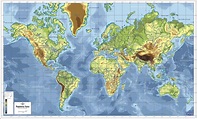 Planisferio Mercator Físico - TEC Asociados
