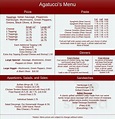 Agatucci's Restaurant menu in Peoria, Illinois, USA