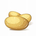 Premium Vector | Three cartoon potato