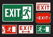 Emergency Exit Signs - Download Free Vector Art, Stock Graphics & Images