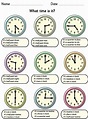 Telling Time Exercises Worksheets - Telling Time Worksheets