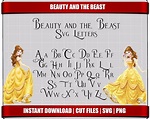 Beauty and the Beast Font Svg Letters Alphabet Disney - Etsy