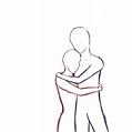 Hugging drawing, People hugging, Drawing people