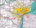 Mapas Detallados de Detroit para Descargar Gratis e Imprimir
