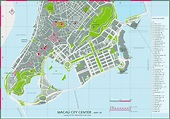 Large hotels and casinos map of central part of Macau | Macau | Asia ...