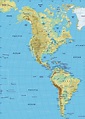 Mapa físico de América - Mapa de América