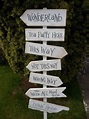 Alice in Wonderland signpost in 2020 | Alice in wonderland decorations ...