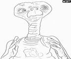 E. T., el extraterrestre para colorear, pintar e imprimir