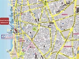 Karte von Tel Aviv-Jaffa - Tel Aviv city map (Israel)