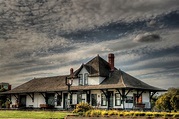 Historic Fort Saskatchewan railway station in Alberta image - Free ...