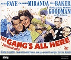 THE GANG'S ALL HERE Poster for 1943 20th Century Fox film with Alice ...