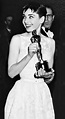 Audrey Hepburn's win for Best Actress at the 26th Academy Awards March ...