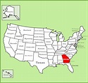 Map of Georgia | State map of USA