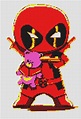 Deadpool Chibi pixel art few colors to try out in your wall | Deadpool ...
