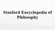 Stanford Encyclopedia of Philosophy - YouTube