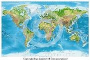National Geographic Mappa Del Mondo Planisfero Fisico Grande ...