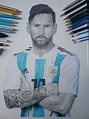 Dibujo de leo messi con lápices de gráfito y de color fabercastell ...