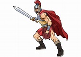Gladiator Cartoon Handsome, Gladiator, Cartoon, Warrior PNG Transparent ...