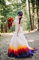 Artist Starts Creating Colorful Wedding Dresses After Her "Fire ...