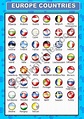 EUROPE COUNTRIES FLAGS - ESL worksheet by xyzzyx