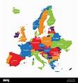 Ilustración vectorial mapa de Europa aislado sobre fondo blanco ...