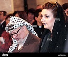 Palestinian President Yasser Arafat and his wife Suha attend the ...