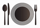 Dinner Plate Clipart Black And White