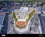 Framingham City Hall and downtown aerial view in downtown Framingham ...