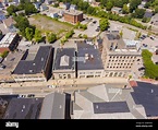 Woonsocket Main Street Historic District aerial view in downtown ...