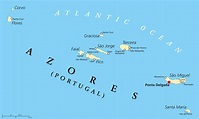 Where Are The Azores Islands Located Map - Topographic Map World