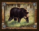 Deco Black Bear Art Print by JQ Licensing | Black bears art, Bear art ...