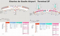 Charles de Gaulle Airport Terminal 2F Map | Paris - Ontheworldmap.com