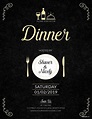 Dinner Invitation Card Template in Publisher, Word, PSD - Download ...