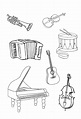 Dibujos de Instrumentos Musicales 1 para Colorear para Colorear, Pintar ...