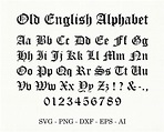 Fuente en inglés antiguo SVG Alfabeto inglés antiguo Svg Png - Etsy México