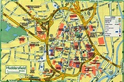 Detailed map of Huddersfield town centre + key